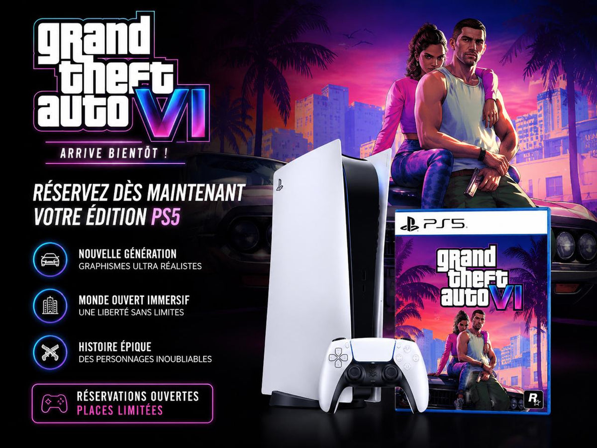 Ps5 Slim avec 2 manette pour GTA 6 (Location)